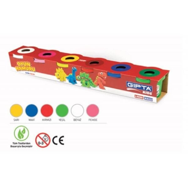 Gıpta Oyun Hamuru 6 Renk 600 gr 8270