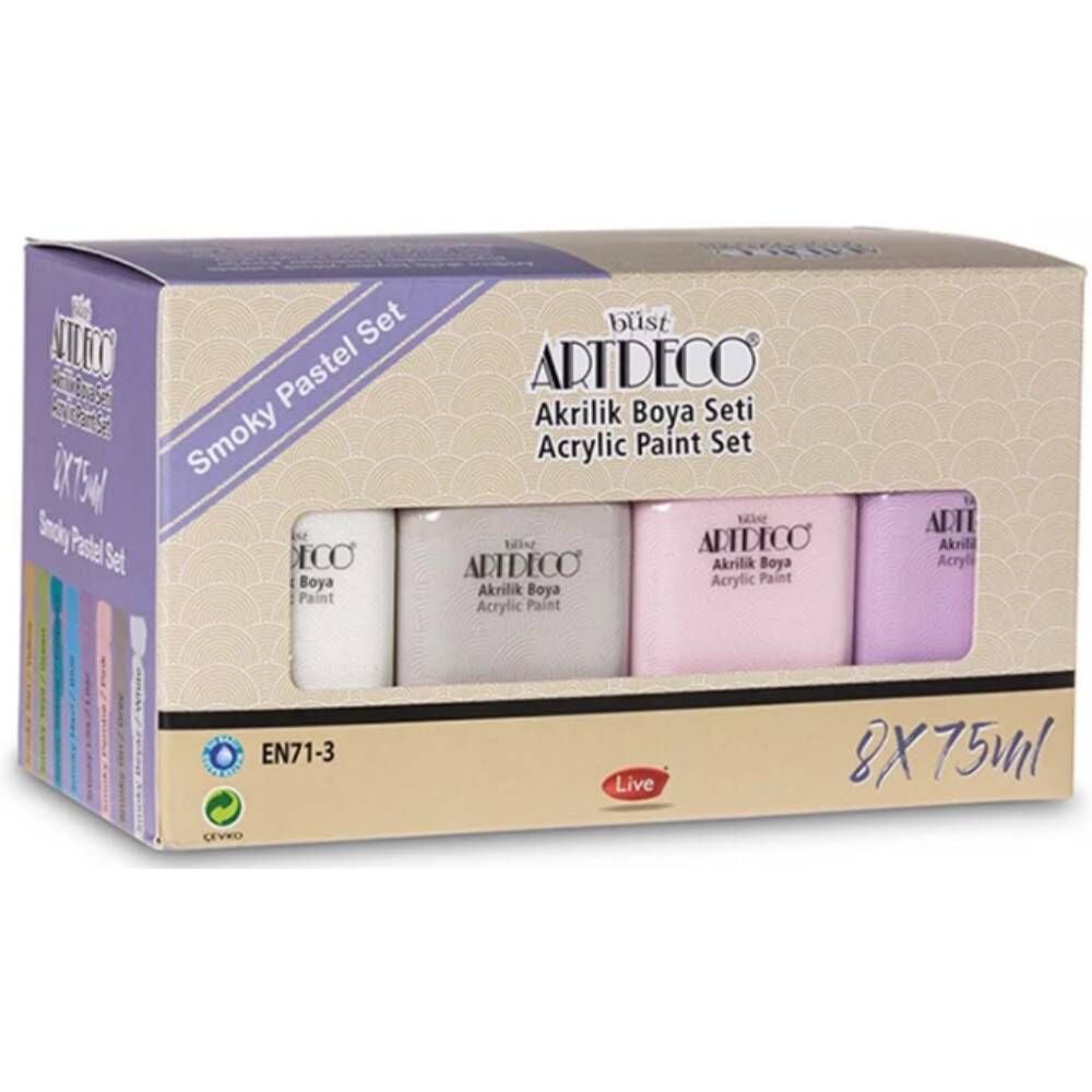 Artdeco Akrilik Boya Seti 8X75 Ml Smoky Pastel Lv-Y-070I-As15