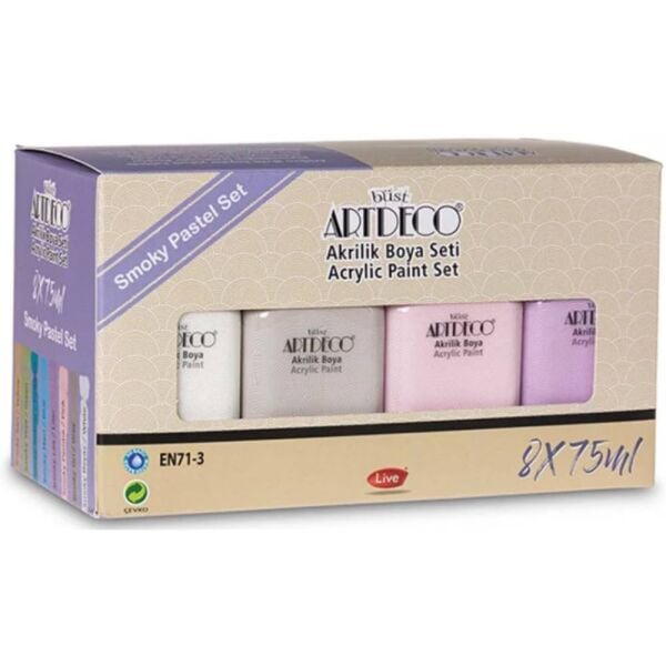 Artdeco Akrilik Boya Seti 8X75 Ml Smoky Pastel Lv-Y-070I-As15
