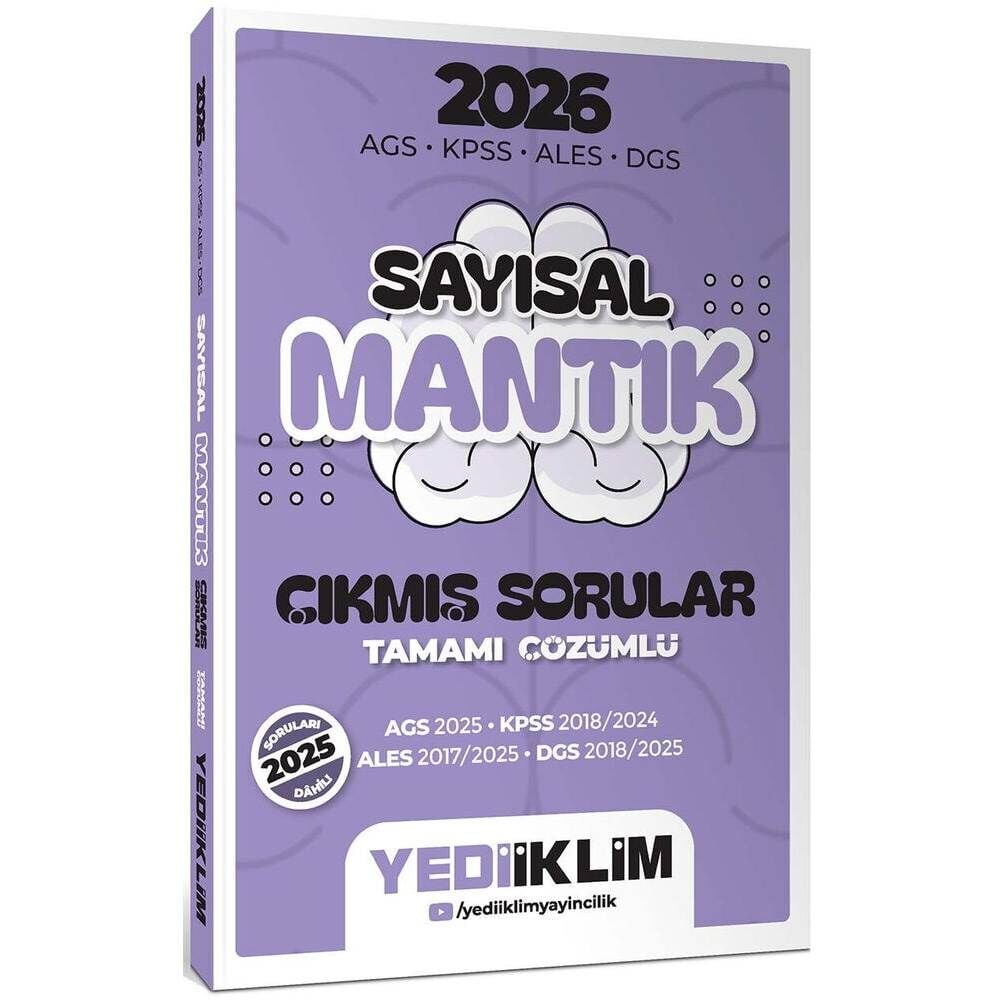 Yediiklim 2026 ALES KPSS AGS DGS Sayısal Mantık Çıkmış Sorular