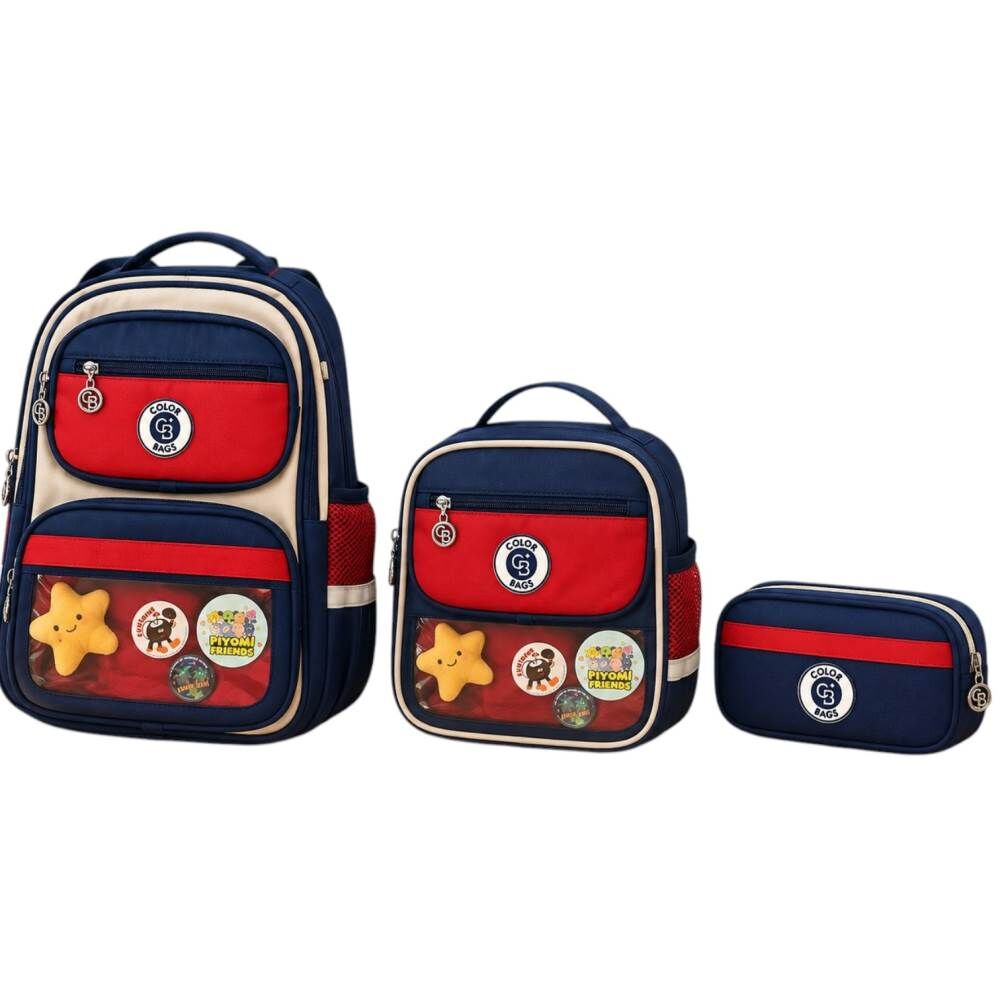 Color Bags B90 3'lü Set Lacivert İlkokul Çantası