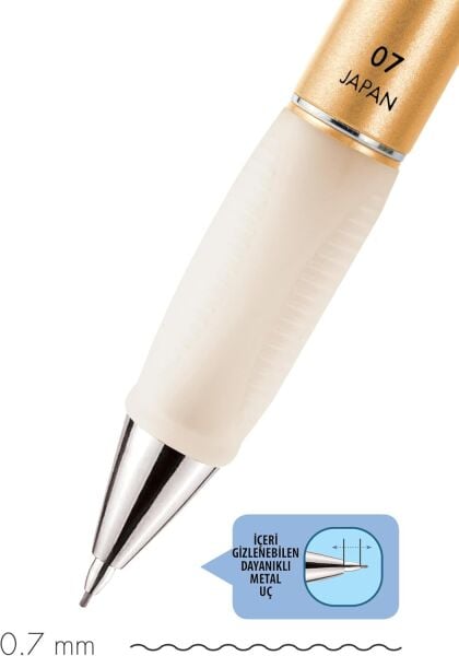 Serve Deep Versatil Kalem Metalik Altın 07 mm