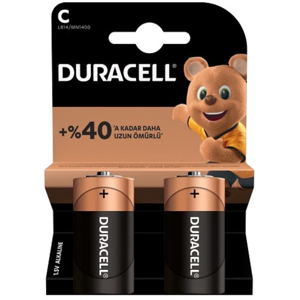 Duracell Pil 2 Li C Orta Boy Lr-14