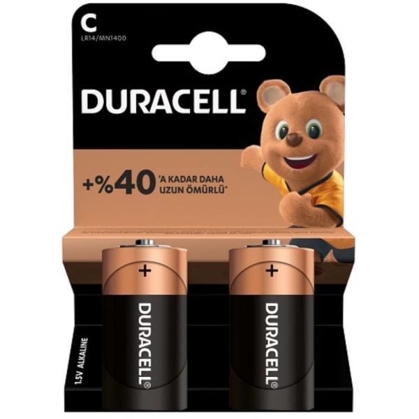 Duracell Pil 2 Li C Orta Boy Lr-14