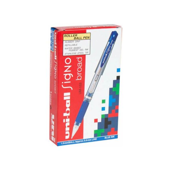 Uniball UM-153 Signo Broad İmza Kalemi 1.0 mm Mavi 12 li