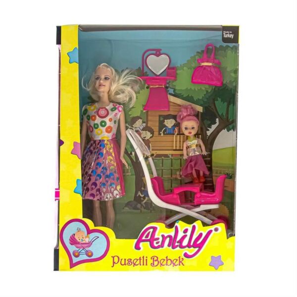 Anlily 02405 2 Elbiseli Pusetli Bebek