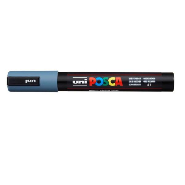 Uniball Posca Boyama Markörü PC-5M 1.8-2.5 mm Kurşun Gri