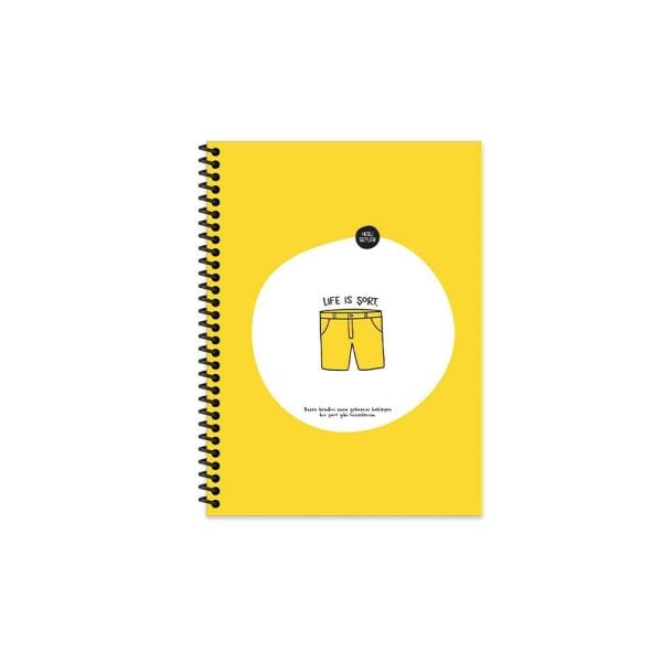Keskin Defter Hisli Şeyler Şort 18,5X25 Spiralli Karton Kapak Stıckerli 80 Yp. Çizgili 500634