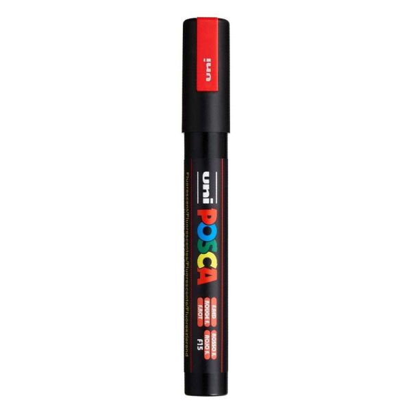 Uniball Posca Boyama Markörü PC-5M 1.8-2.5 mm Fosforlu Kırmızı