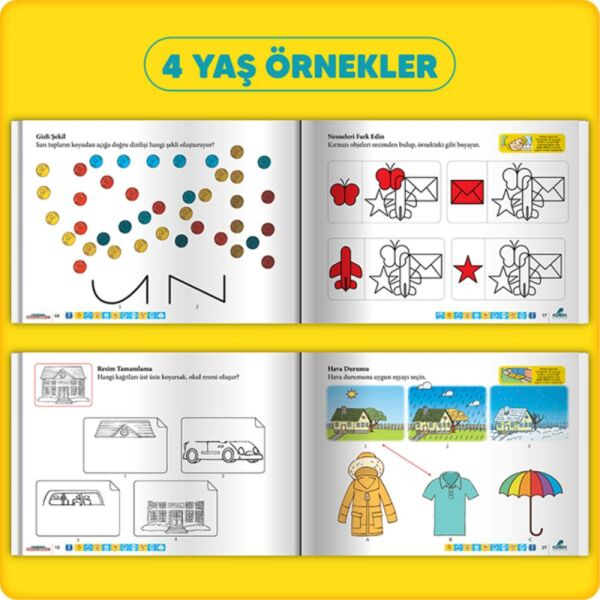 Adeda Neuro Via Sistemi ile Dikkat Güçlendirme Seti 3 Kitap 4 Yaş