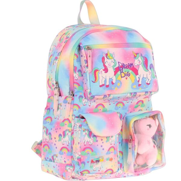 Kaukko Kids L5243 Plush Unicorn İlkokul Çantası