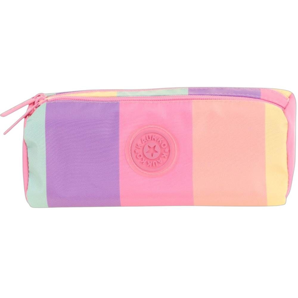 Kaukko K2713 Rainbow Dual Line Pembe Kalem Çantası