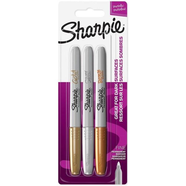 Sharpıe Metalik Markör 3 Lü Karışık Renk 1986006