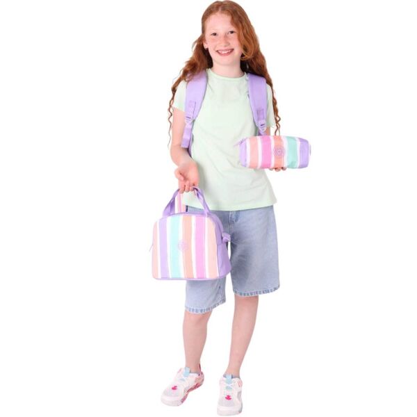 Kaukko K1801 Rainbow Line Lila Sırt Çantası