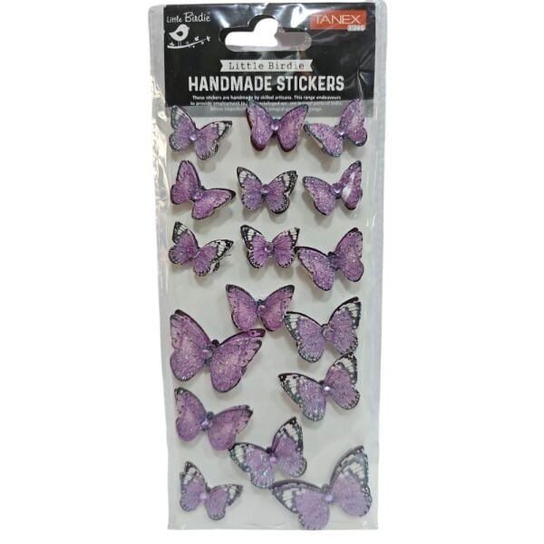 Tanex Sticker Handmade Taşlı Kelebek Serisi-2 2804205