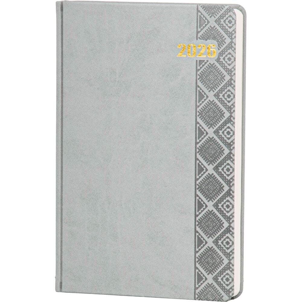 M-Ofis Emirgan 2026 17x24 Günlük Ajanda Termo Deri Gri