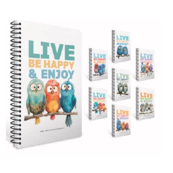 Birds 16x66 100 Yaprak Çizgili Spiralli Sert Kapak Defter 7425