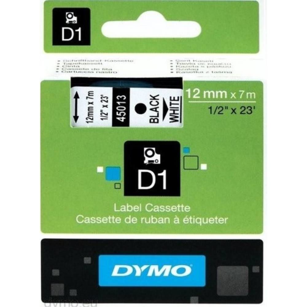 Dymo Şerit D1 12Mm X 7Mt Beyaz/Siyah 720530 45013