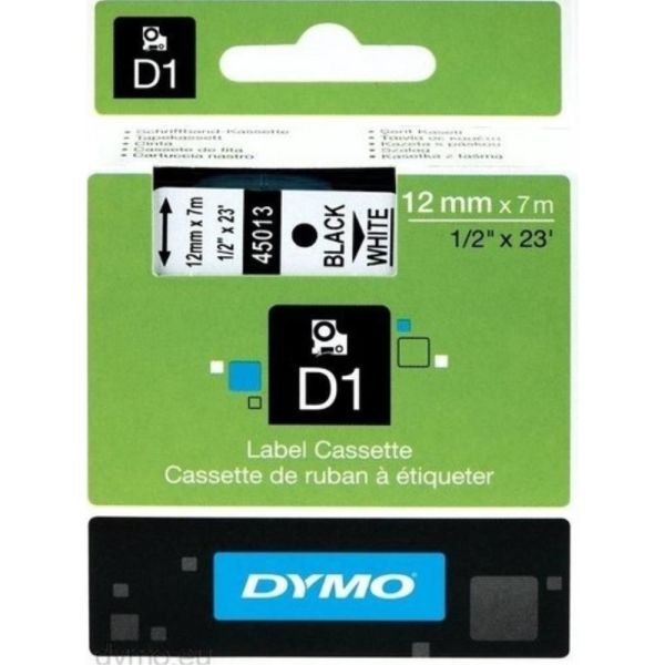 Dymo Şerit D1 12Mm X 7Mt Beyaz/Siyah 720530 45013