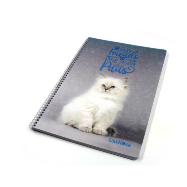 Sevimli Kediler A4 72 Yaprak Çizgili Plastik Kapak Spiralli Defter 71319