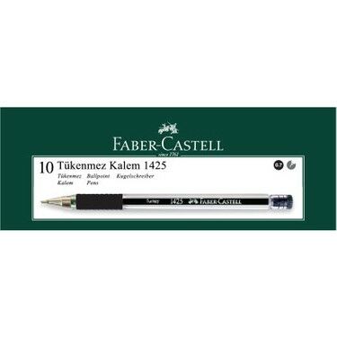 Faber Castell 1425 Tükenmez Kalem İğne Uç 10 lu Siyah 142599