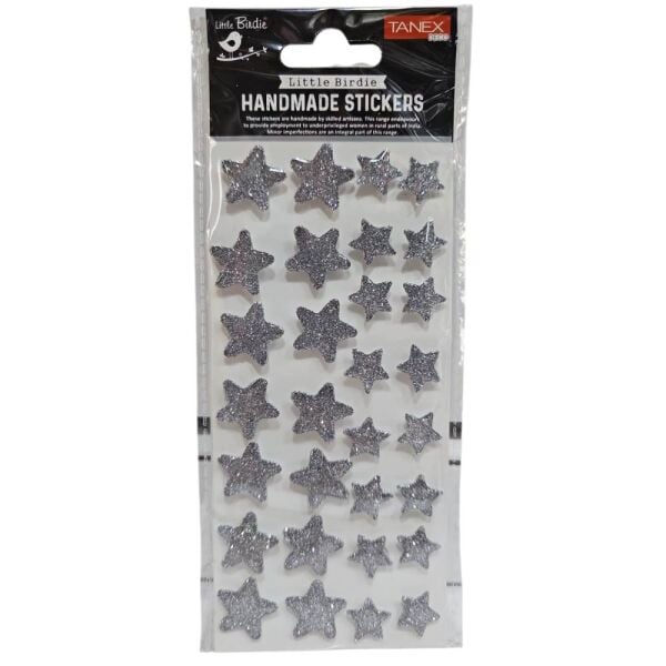 Tanex Sticker Handmade Silikon Gümüş Yıldız Serisi 2801505