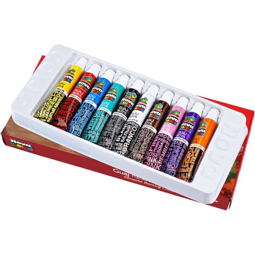 Nova Color Guaj Boya Tüp Set 12 Ml 10 Lu Nc-102