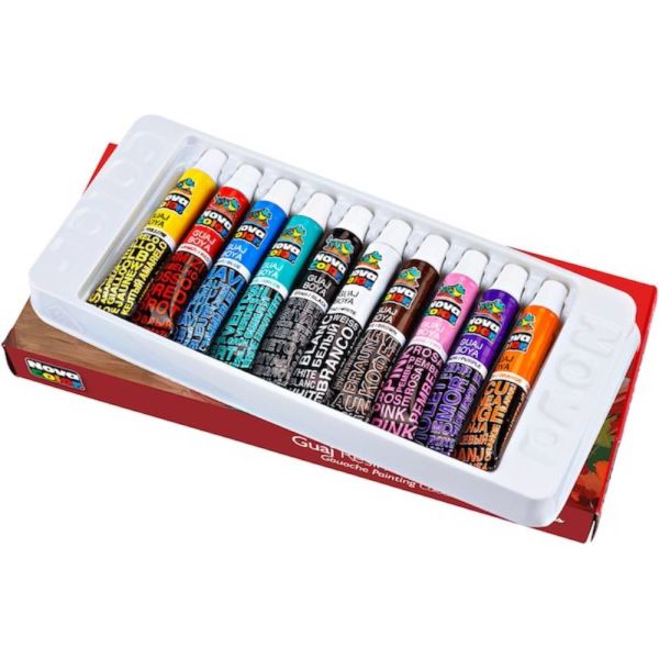 Nova Color Guaj Boya Tüp Set 12 Ml 10 Lu Nc-102