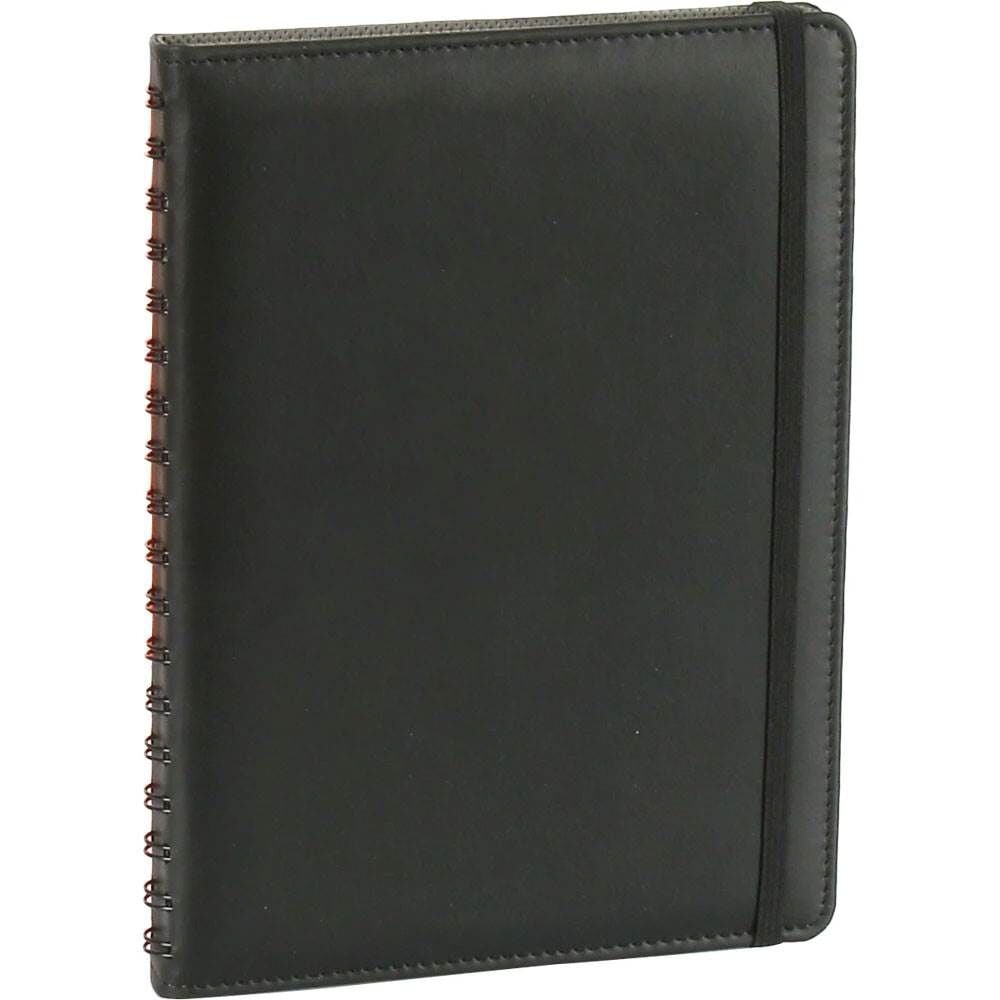 M-Ofis Şekerpınar 2026 17x24 Spiralli Günlük Ajanda Termo Deri Siyah