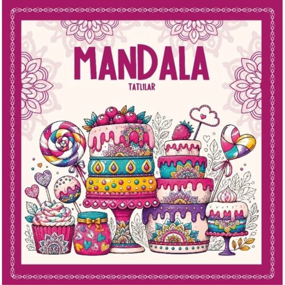 Yetişkinler İçin Boyama Mandala - Tatlılar