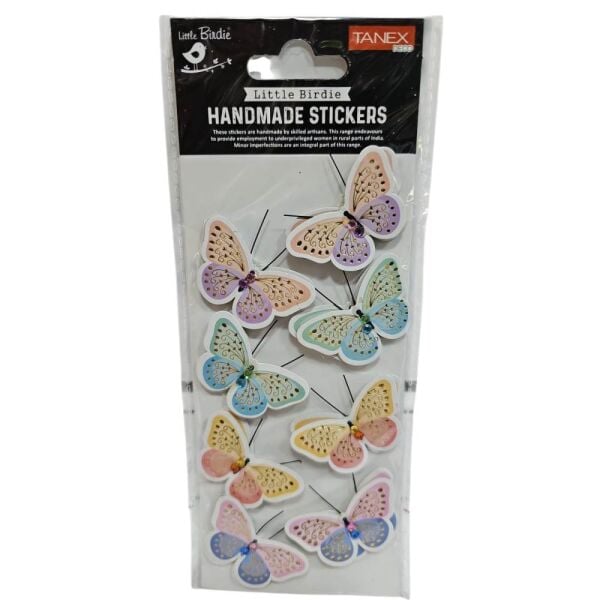 Tanex Sticker Handmade Taşlı Kelebek Serisi 2803205