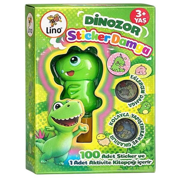 Lino LS-900-1 Tekrar Kullanılabilen Sticker Damga Dinozor