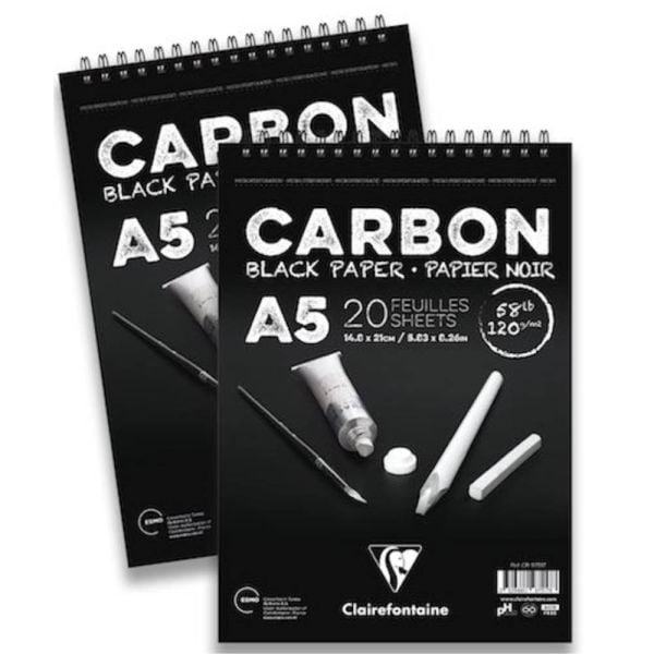 Clairefontaine Spiralli Karbon Siyah Çizim Blok A4 120 Yaprak 120 gr CR97518