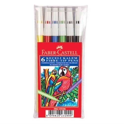 Faber Castell Keçeli Kalem 6 Renk Yıkanabilir 155106