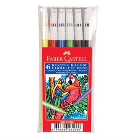 Faber Castell Yıkanabilir Keçeli Kalem 6 Renk 155106