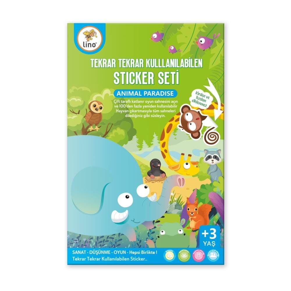 Lino LS-401 Tekrar Kullanılabilen Sticker Animal Paradise