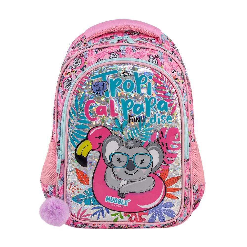 Muggle MU-8904 Tropikal Pradice Koala Pembe İlkokul Çantası