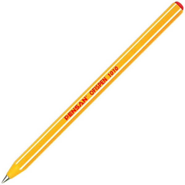 Pensan Office Pen 1010 1.0 mm 60'lı Kırmızı Tükenmez Kalem