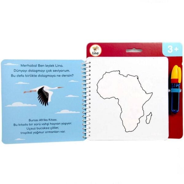 Lino TLF-1001 Aqua Magic Book Sihirli Boyama Kitabı Kıtalar