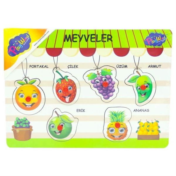 Onyıl Ahşap Tutmalı Puzzle Meyveler