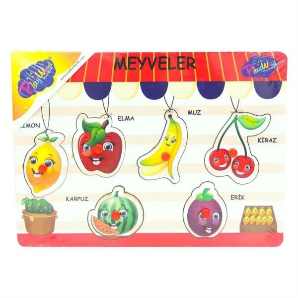 Onyıl Ahşap Tutmalı Puzzle Meyveler