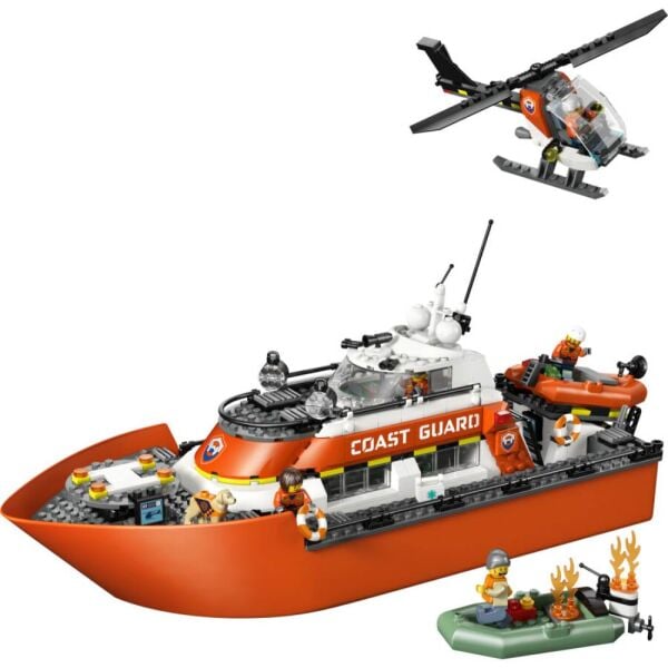 LEGO® City Sahil Güvenlik Kurtarma Botu ve Helikopteri 60504