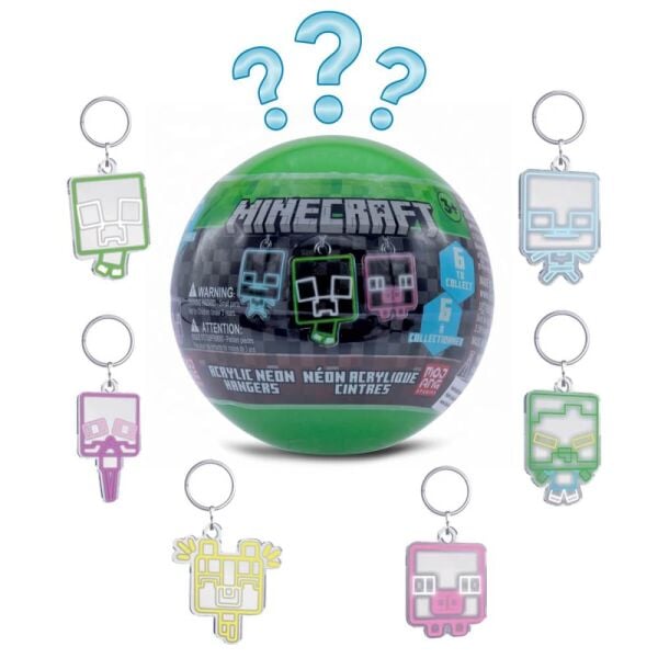 Minecraft Akrilik Neon Anahtarlık