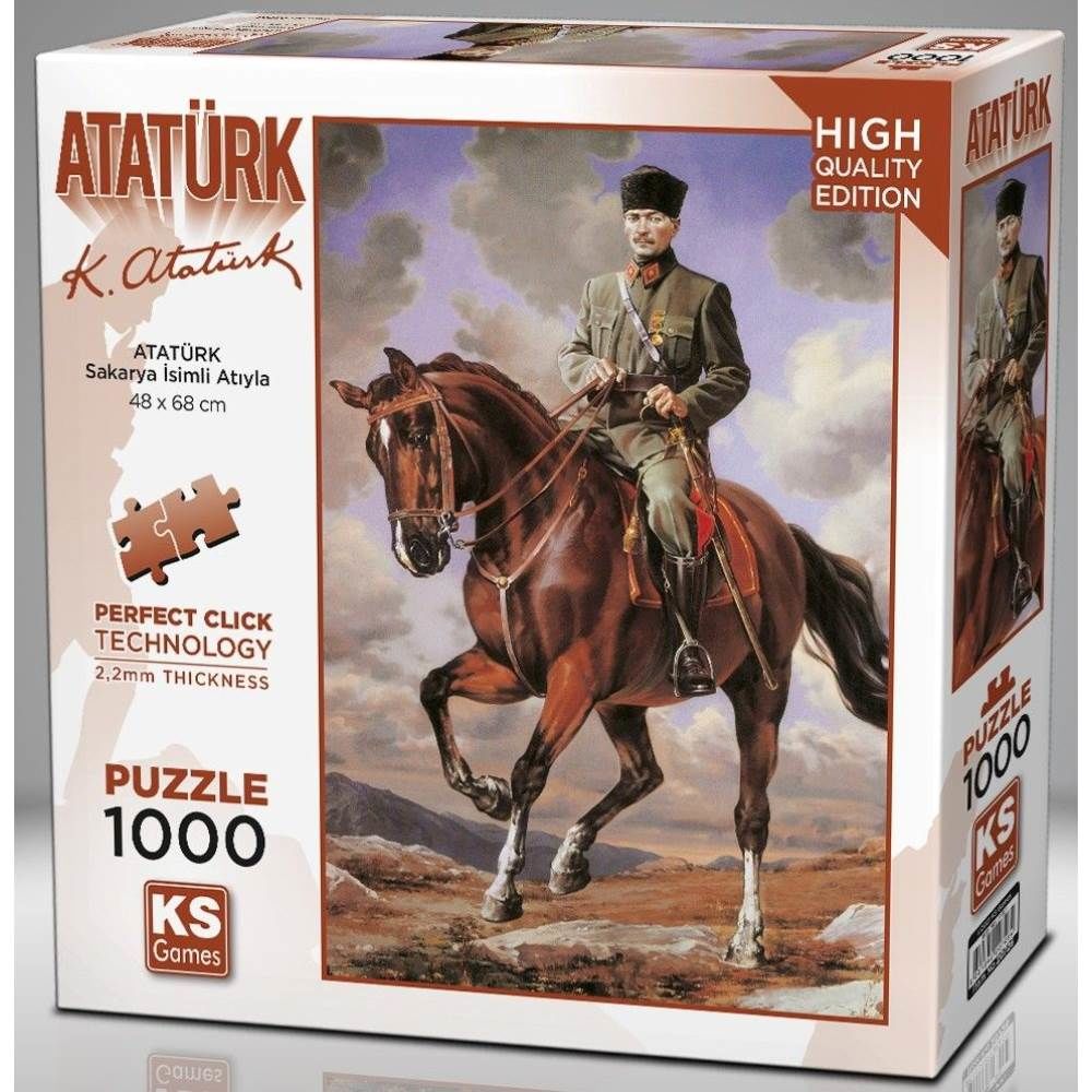 Gazi Mustafa Sakarya İsimli Atıyla 1000 Parça Puzzle 20726