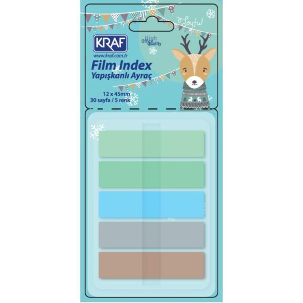 Kraf Index Fılm (Pp) 12X45mm Pop-Up 5 Renk X 30 Yp Pastel 51248-1