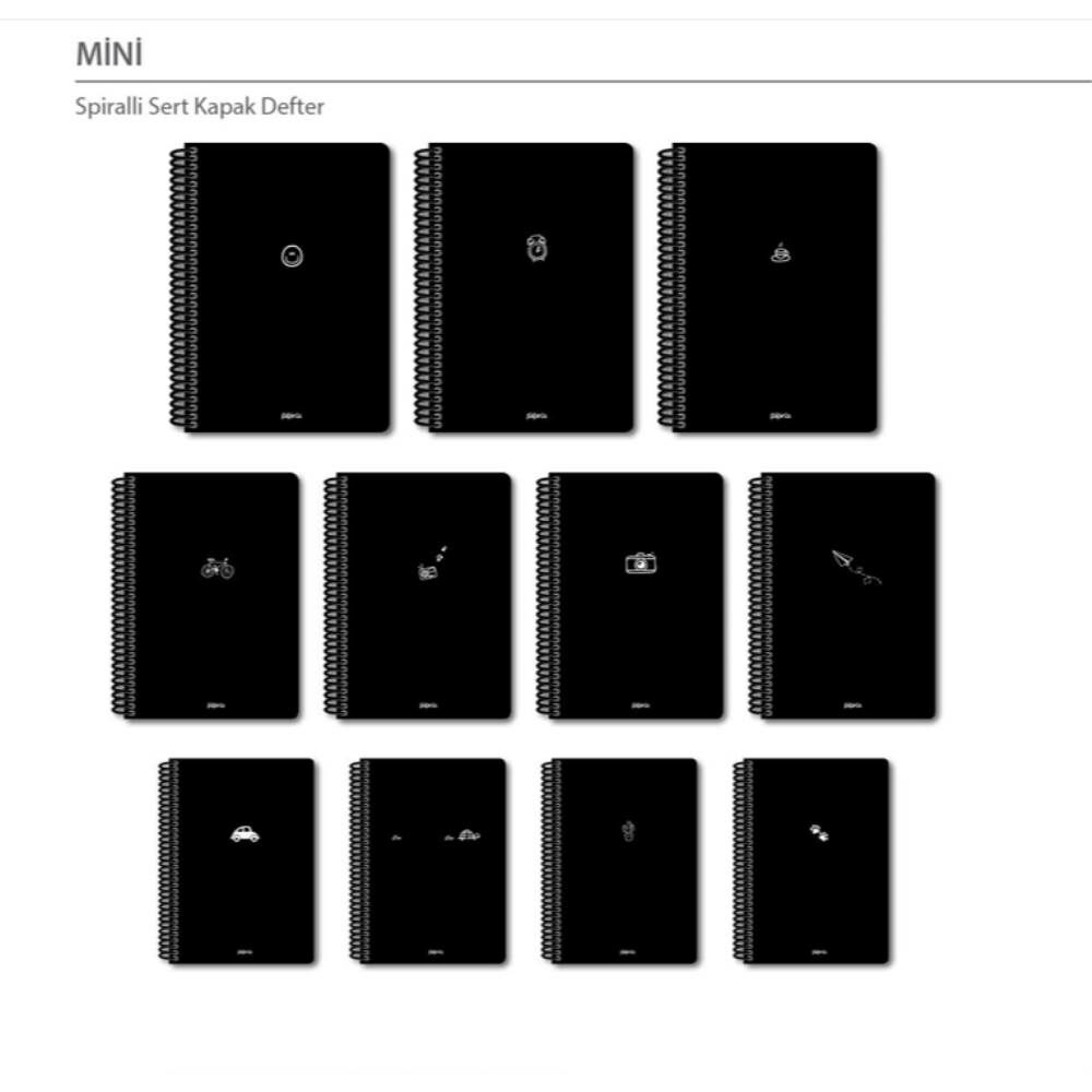 Mini A4 80 Yaprak Kareli Plastik Kapak Spiralli Defter 5727