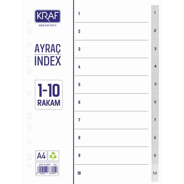 Kraf Seperatör 1010 1-10 Rakam