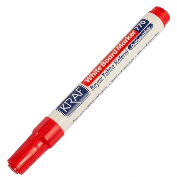 Kraf Beyaz Tahta Kalemi Doldurulabilir 770 Kırmızı