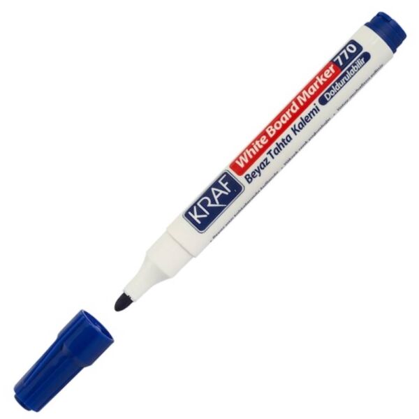 Kraf Beyaz Tahta Kalemi Doldurulabilir 770 Mavi