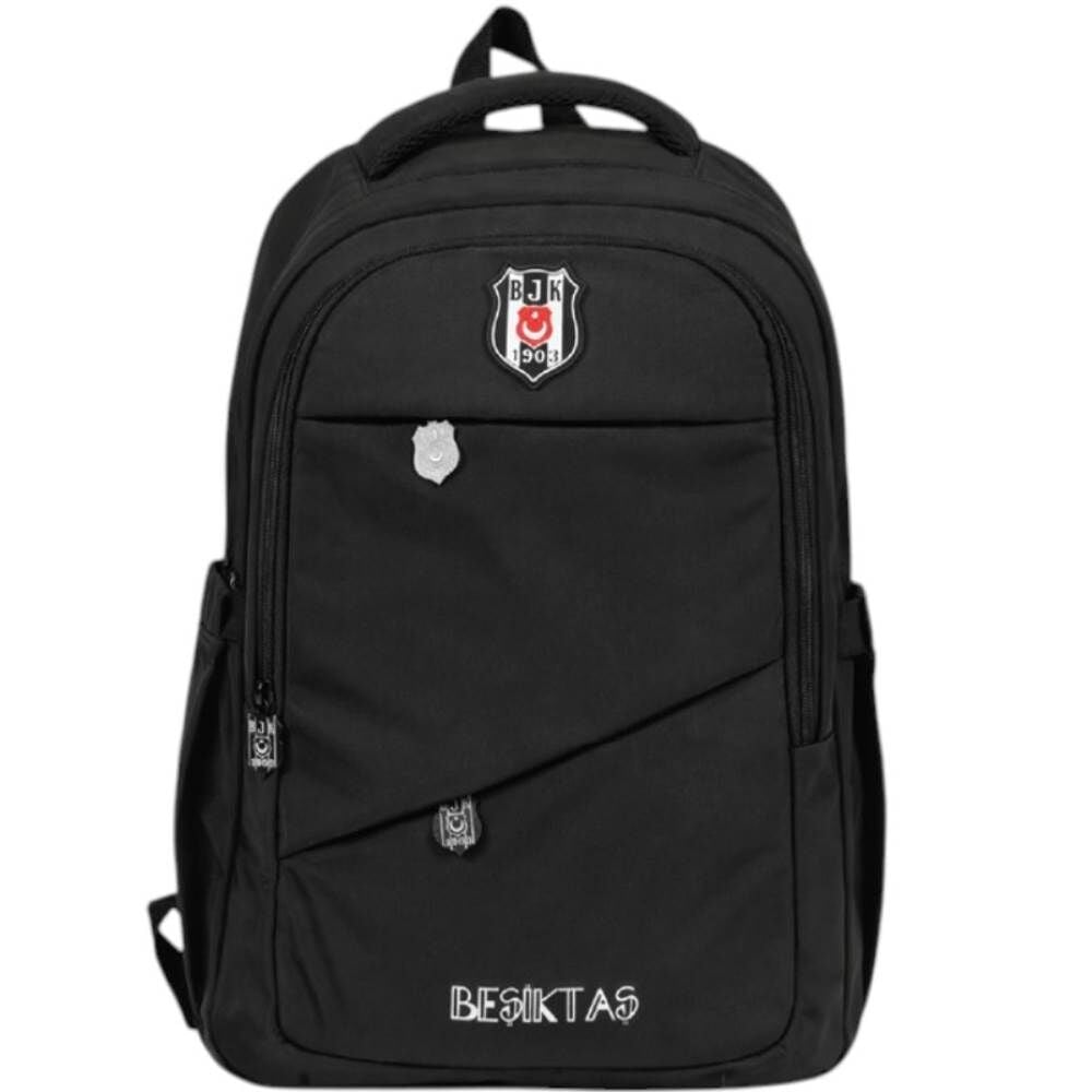 Beşiktaş Çapraz Cep Detaylı Siyah Sırt Çantası 26341